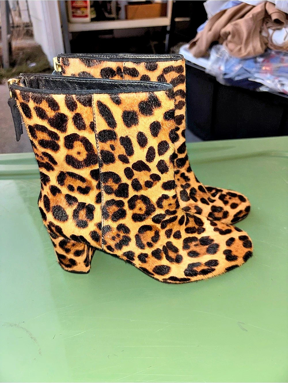 J. Crew Sadie Ankle Boots in Leopard Calf Hair Sadie Leopard Calf Hair Ankle